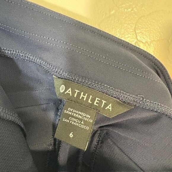 Athleta Pants Womens 6 Navy Ankle Tapered Pull On Stretch Pockets Headlands - Picture 4 of 9